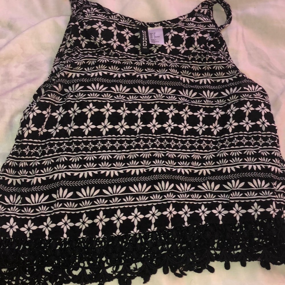 Black & White Printed Blouse